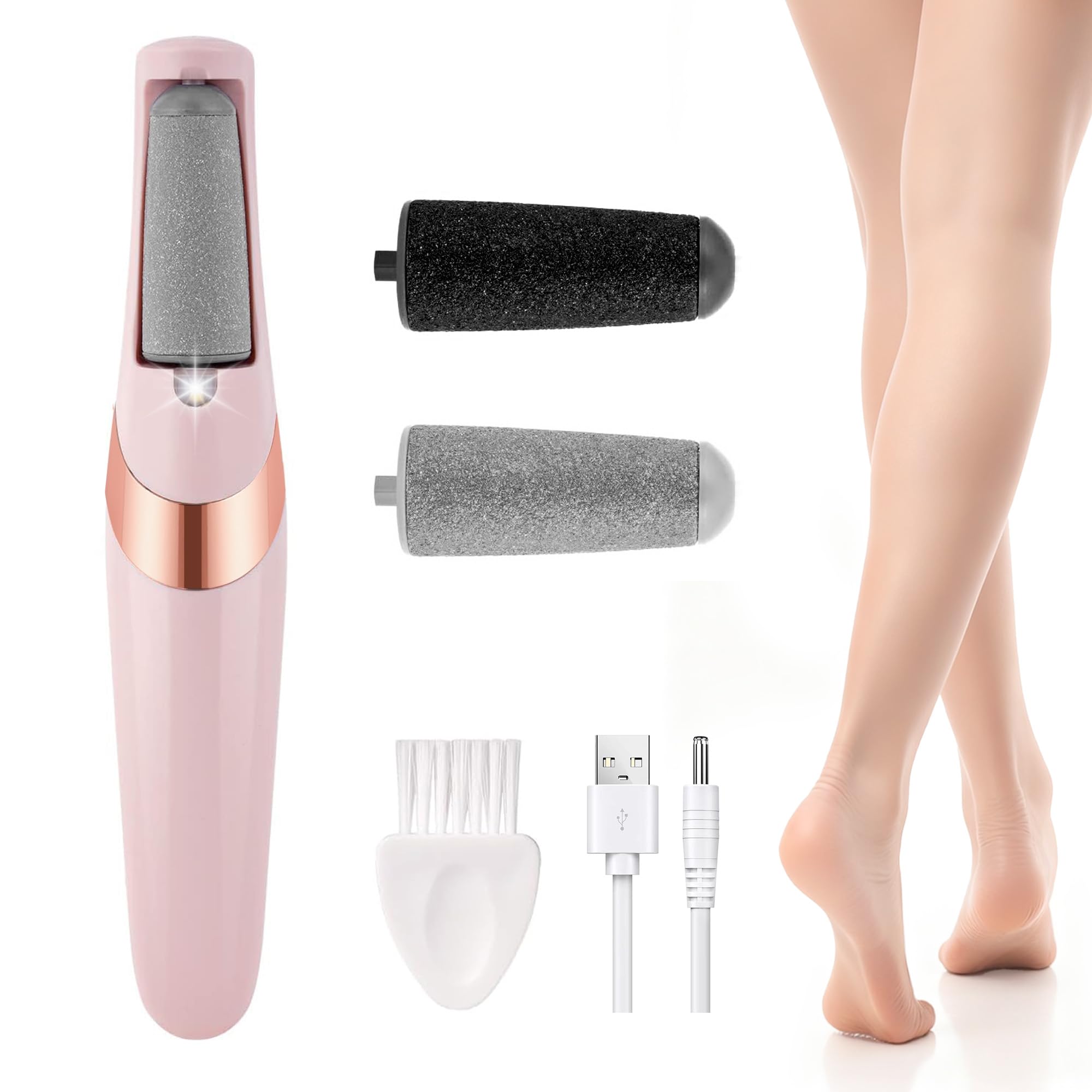 IRILEKI Rechargeable Electric Callus Remover for Feet, 2 Gears